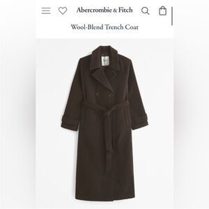 ISO Abercrombie & Fitch Wool-Blend Trench Coat - Brown xs or small!